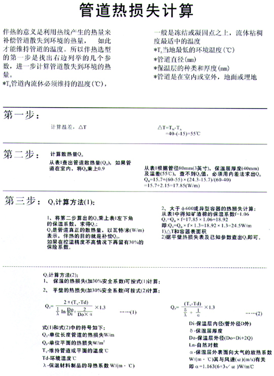 管道熱損失計算公式